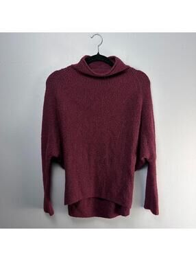 Lou & Grey for LOFT Burgundy Batwing Turtleneck Sweater XS